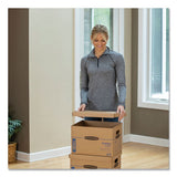 Smoothmove Classic Moving And Storage Boxes, Small, Half Slotted Container (hsc), 15 X 12 X 10, Brown Kraft-blue, 10-carton