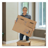 Smoothmove Classic Moving-storage Boxes, Small, Half Slotted Container (hsc), 15" X 12" X 10", Brown Kraft-blue, 15-carton