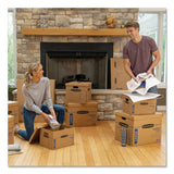 Smoothmove Classic Moving-storage Boxes, Small, Half Slotted Container (hsc), 15" X 12" X 10", Brown Kraft-blue, 15-carton