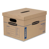 Smoothmove Classic Moving And Storage Boxes, Assorted Sizes, Half Slotted Container (hsc), Brown Kraft-blue, 12-carton