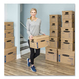 Smoothmove Classic Moving And Storage Boxes, Assorted Sizes, Half Slotted Container (hsc), Brown Kraft-blue, 12-carton