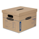Smoothmove Classic Moving And Storage Boxes, Large, Half Slotted Container (hsc), 21" X 17" X 17", Brown Kraft-blue, 5-carton