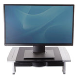 Office Suites Standard Monitor Riser, For 21" Monitors, 19.78" X 14.06" X 4" To 6.5", Black-silver, Supports 80 Lbs