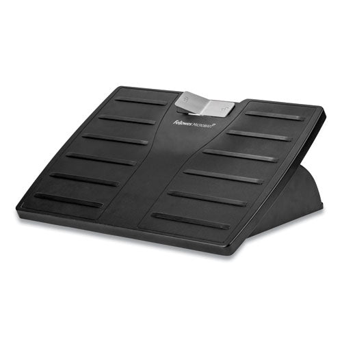 Adjustable Locking Footrest With Microban, 17.5w X 13.13d X 5.63, Black-silver