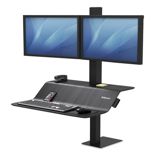 Lotus Ve Sit-stand Workstation - Dual, 29w X 28.5d X 42.5h, Black