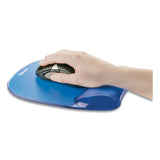 Gel Crystals Mouse Pad With Wrist Rest, 7.87" X 9.18", Blue