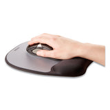 Memory Foam Mouse Pad Wrist Rest, 7 15-16 X 9 1-4, Black-silver