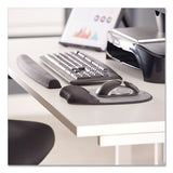 Memory Foam Mouse Pad Wrist Rest, 7 15-16 X 9 1-4, Black-silver