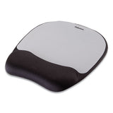 Memory Foam Mouse Pad Wrist Rest, 7 15-16 X 9 1-4, Black-silver