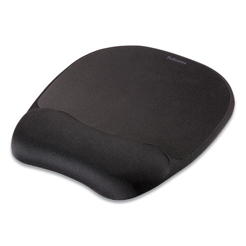 Mouse Pad W-wrist Rest, Nonskid Back, 7 15-16 X 9 1-4, Black