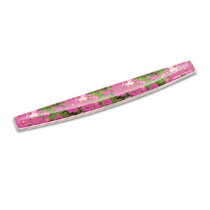 Gel Keyboard Wrist Rest W-microban Protection, 18 9-16 X 2 5-16, Pink Flowers