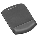 Plushtouch Mouse Pad With Wrist Rest, Foam, Graphite, 7 1-4 X 9-3-8