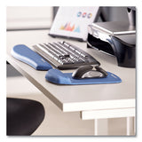 Plushtouch Mouse Pad With Wrist Rest, Foam, Blue, 7 1-4 X 9-3-8