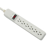 Basic Home-office Surge Protector, 6 Outlets, 15 Ft Cord, 450 Joules, Platinum