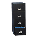 Four-drawer Vertical File, 17.75w X 25d X 52.75h, Ul Listed 350 Degree, Letter, Parchment