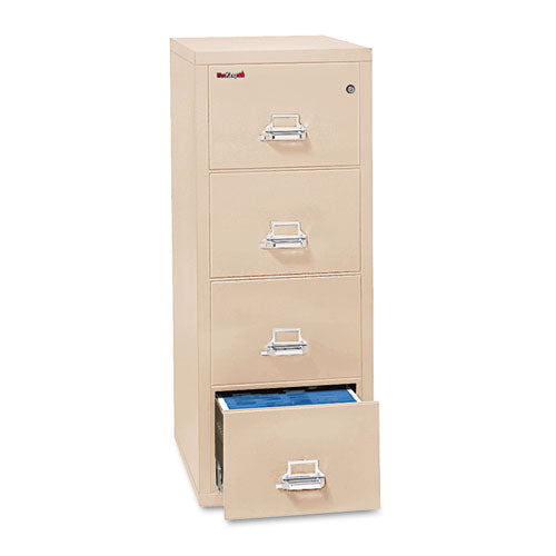 Four-drawer Vertical File, 17.75w X 31.56d X 52.75h, Ul 350 Degree For Fire, Letter, Parchment