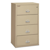 Four-drawer Lateral File, 31.13w X 22.13d X 52.75h, Ul Listed 350 Degree, Letter-legal, Parchment
