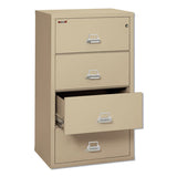 Four-drawer Lateral File, 31.13w X 22.13d X 52.75h, Ul Listed 350 Degree, Letter-legal, Parchment