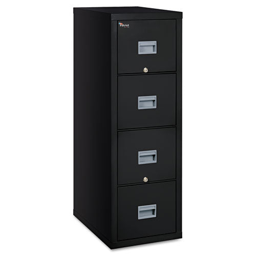Patriot Insulated Four-drawer Fire File, 17.75w X 25d X 52.75h, Black