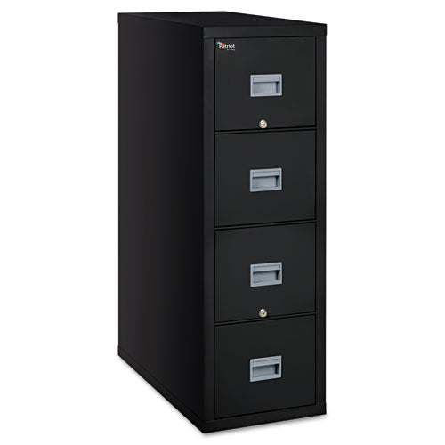Patriot Insulated Four-drawer Fire File, 17.75w X 31.63d X 52.75h, Black