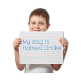 Two-sided Red And Blue Ruled Dry Erase Board, 12 X 9, Ruled White Front, Unruled White Back, 12-pack