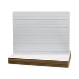 Two-sided Red And Blue Ruled Dry Erase Board, 12 X 9, Ruled White Front, Unruled White Back, 12-pack