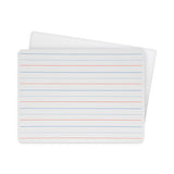 Two-sided Red And Blue Ruled Dry Erase Board, 12 X 9, Ruled White Front, Unruled White Back, 12-pack