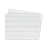 Two-sided Red And Blue Ruled Dry Erase Board, 12 X 9, Ruled White Front, Unruled White Back, 24-pack
