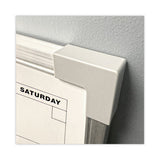 Framed Calendar Dry Erase Board, 24 X 18, White, Silver Aluminum Frame