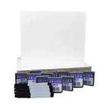 Magnetic Dry Erase Board Set, 12 X 9, White, Black Markers, 12-pack