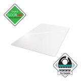 Cleartex Ultimat Polycarbonate Chair Mat For Low-medium Pile Carpet, 48 X 60, Clear