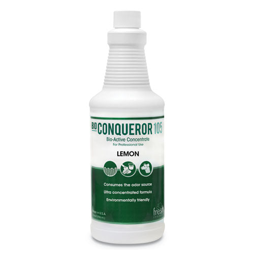 Bio Conqueror 105 Enzymatic Odor Counteractant Concentrate, Citrus, 32 Oz, 12-carton