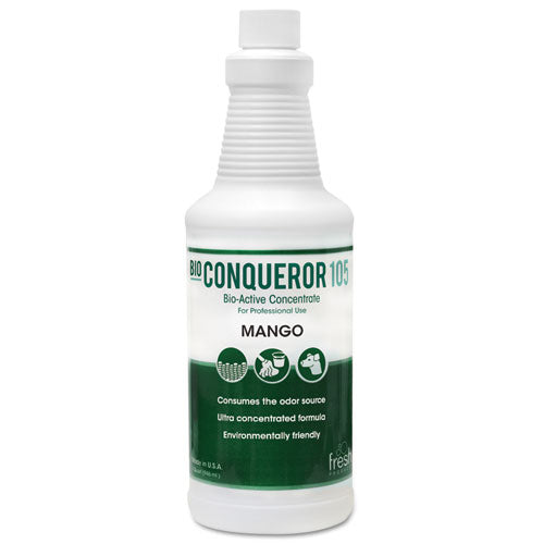 Bio Conqueror 105 Enzymatic Odor Counteractant Concentrate, Mango, 32 Oz, 12-carton