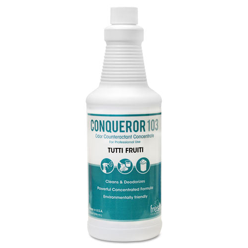 Conqueror 103 Odor Counteractant Concentrate, Tutti-frutti, 32 Oz Bottle, 12-carton