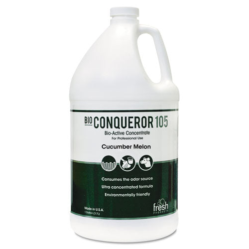 Bio Conqueror 105 Enzymatic Odor Counteractant Concentrate, Cucumber Melon, 1 Gal, 4-carton