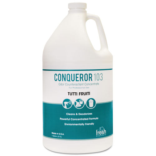 Conqueror 103 Odor Counteractant Concentrate, Tutti-frutti, 1 Gal Bottle, 4-carton