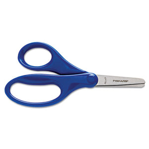 Kids-student Scissors, Rounded Tip, 5" Long, 1.75" Cut Length, Assorted Straight Handles