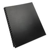 100% Recycled Poly Binding Cover, 11 X 8 1-2, Black, 25-pack