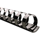 Combbind Standard Spines, 2" Diameter, 450 Sheet Capacity, Black, 50-box