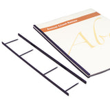 Velobind Reclosable Spines, 200 Sheet Capacity, Black, 25-pack
