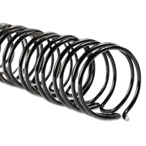 Wirebind Spines, 1-4" Diameter, 55 Sheet Capacity, Black, 100-box