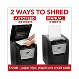 Autofeed+ 100x Super Cross-cut Home Office Shredder, 100 Auto-8 Manual Sheet Capacity