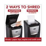 Autofeed+ 300x Super Cross-cut Office Shredder, 300 Auto-10 Manual Sheet Capacity