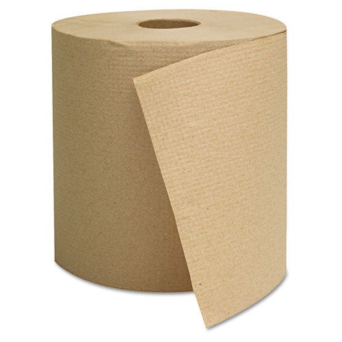 Hardwound Towels, Brown, 1-ply, Brown, 800ft, 6 Rolls-carton