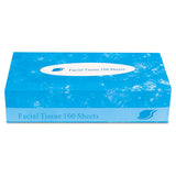 Facial Tissue,  2-ply, White, Flat Box, 100 Sheets-box, 30 Boxes-carton