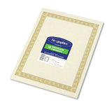 Parchment Paper Certificates, 8-1-2 X 11, Natural Diplomat Border, 50-pack