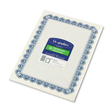 Parchment Paper Certificates, 8-1-2 X 11, Blue Royalty Border, 50-pack