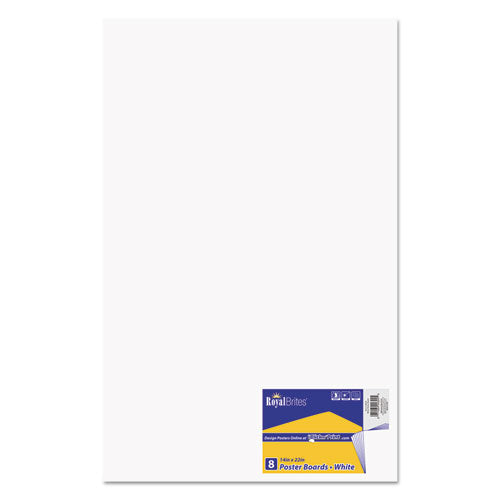 Premium Coated Poster Board, 14 X 22, White, 8-pack