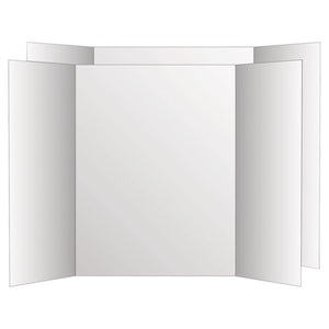 Two Cool Tri-fold Poster Board, 36 X 48, White-white, 6-carton