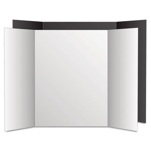 Too Cool Tri-fold Poster Board, 36 X 48, Black-white, 6-pk